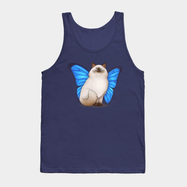 Butterfly Ragdoll Cat Tank Top by BastetLand